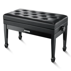DONNER DUET ADJUSTABLE HEIGHT TWO SEATER Stołek do pianina na dwie osoby EC7164